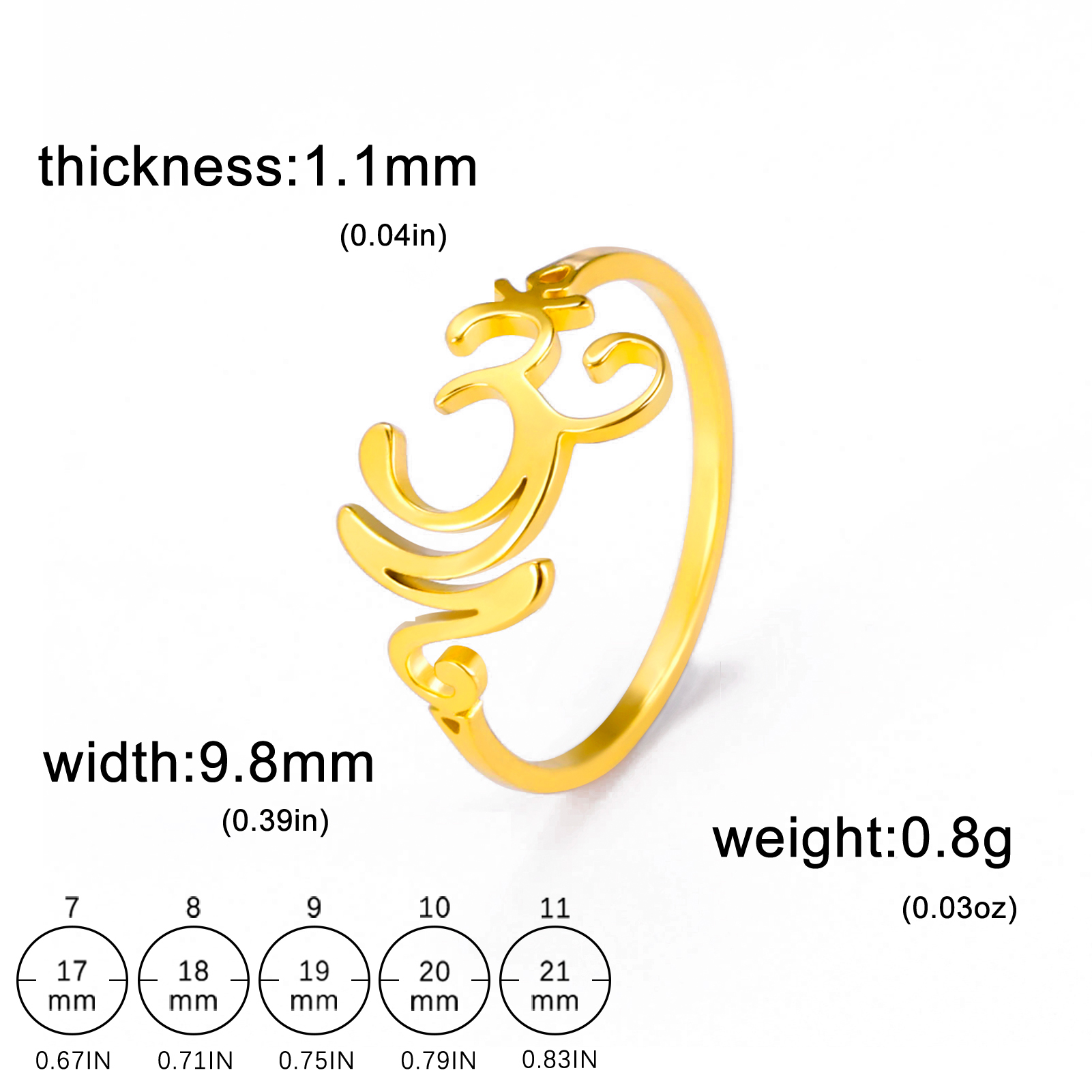 Om Aum-Anillo con símbolo de acero inoxidable, Buda, Yoga hindú, accesorios para dedos huecos, joyería de con personalidad, para mujeres y hombres