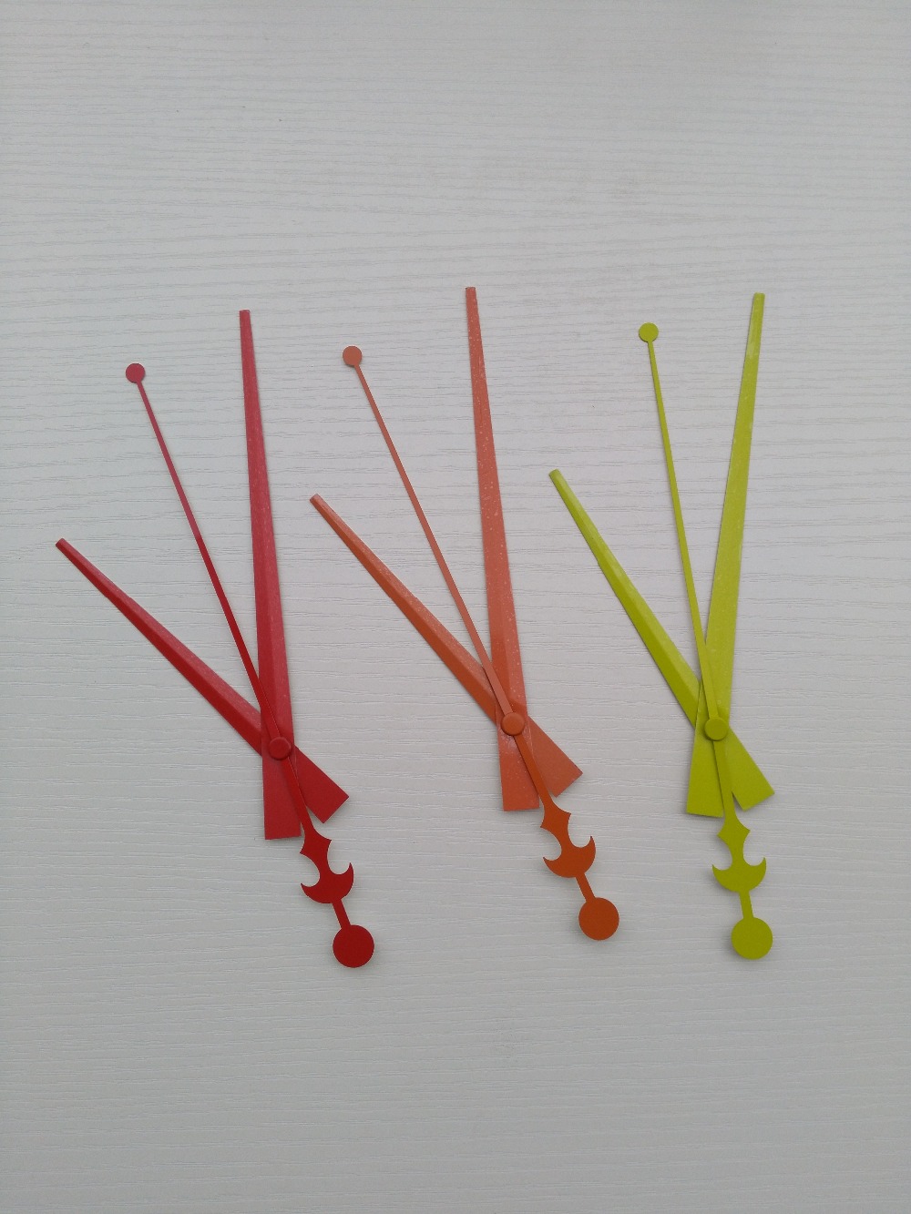 100Sets Metal Colorful Quartz Clock Arms DIY Clock Hands Clock Parts Accessories