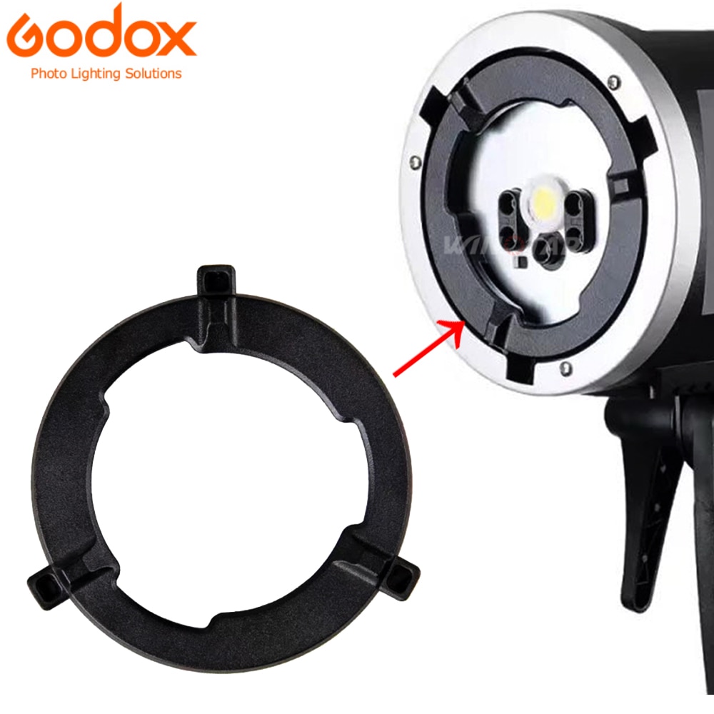 Godox AD-CS Bowens anillo fijo adaptador de montaje para Godox AD600B AD600BM para Godox AD-H600B AD-H1200B cabeza de Flash portátil
