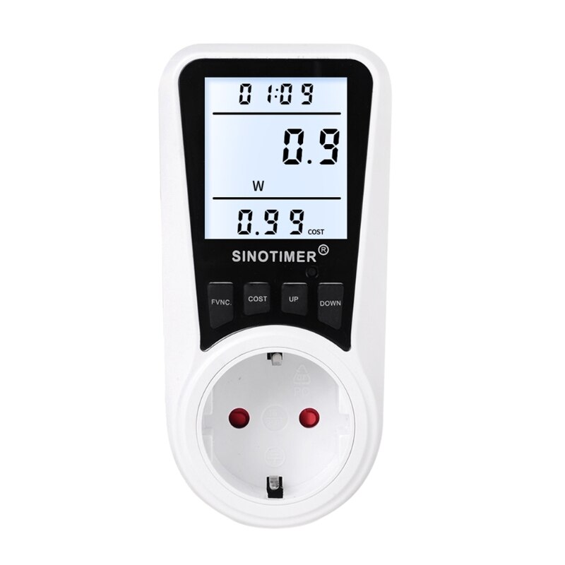 Uso de la electricidad Monitor Digital vatímetro AC medidor de potencia de 110V-230V medidor de energía hembra Monitor de potencia de EU/US/UK/BR macho