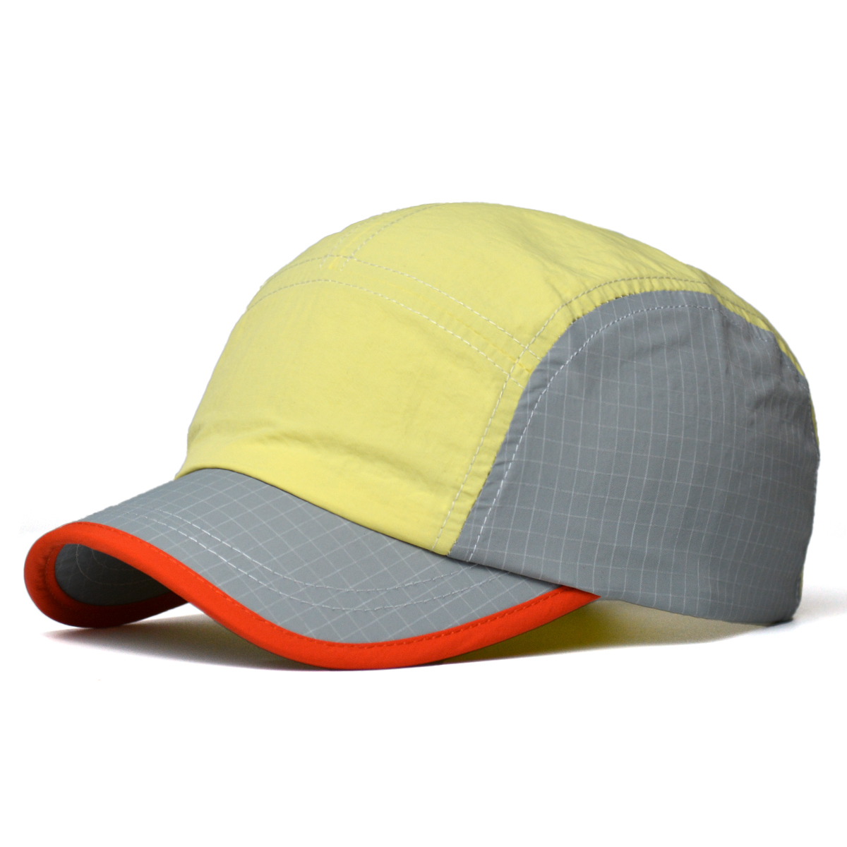 Una gorra de ala corta para hombre, estilo de verano, gorra de béisbol transpirable y de secado rápido, gorra de pico de pato ligera y suave para mujer: YELLOW