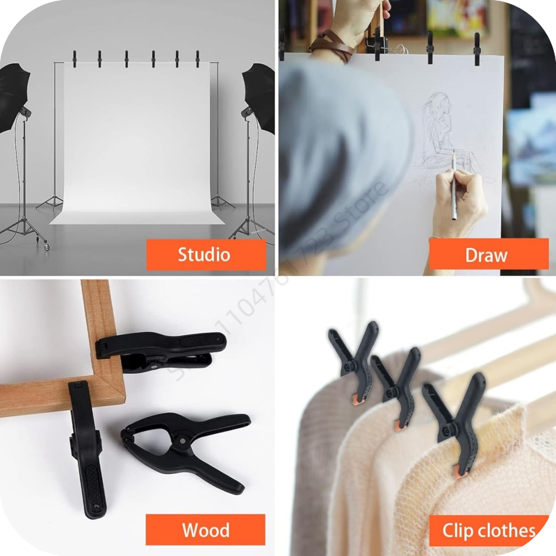 1-20 st 2 tums justerbara träbearbetningsklämmor i plast i nylon, träbearbetningsverktyg, fjäderklämma, snickarklämmor, outillage menuiserie