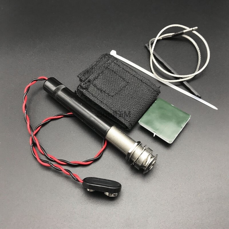 Soundhole Guitar Pickup Zinc Alloy A-202 Microphone Sound Hole Adjustable Preamp Equalizer for Acoustic Folk Guitar with Access: without Control