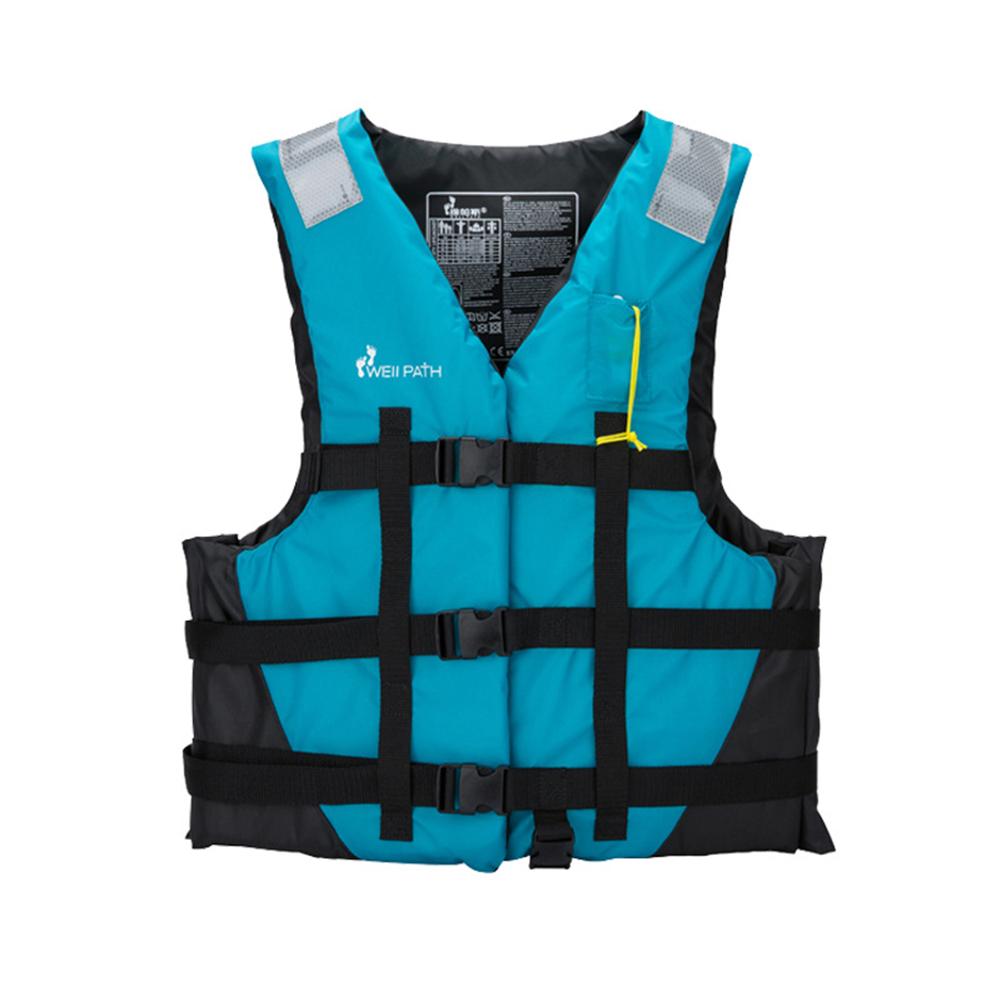 Water Sports Safety Life Jacket Swimwear Water Sports Surfing Life Vest Security Boating With Whistle Water Sports Equipment: Blue  / XXL