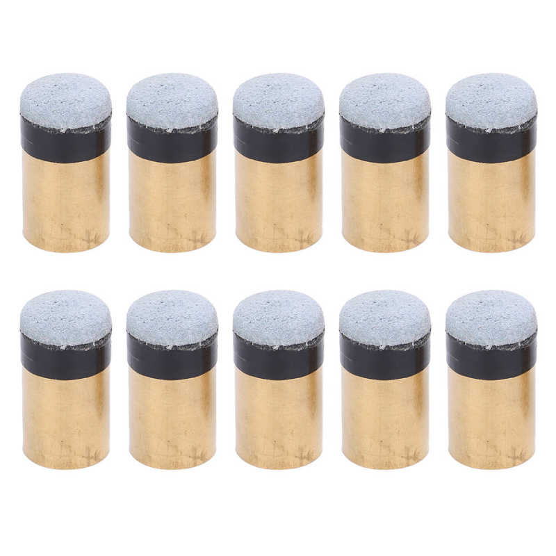 10pcs Pool Stick Tips, Billiard Cue Pool Tip for Cue Pole Tip Replacement(10mm 0.4in) Billiard Supplies