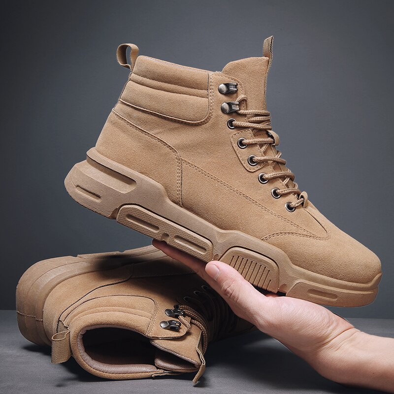 Men's casual shoes Winter shoes men black shoes High canvas shoes men Non-slip wear shoes for men Platform