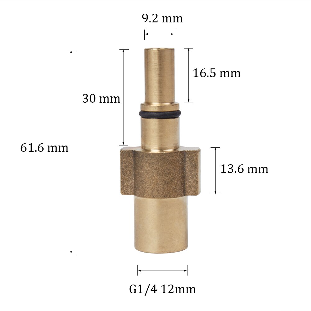 High Pressure Water Gun Connector For Karcher For Nilfisk Snow Foam Lance Foam Nozzle Adapter Car Washer: Goud