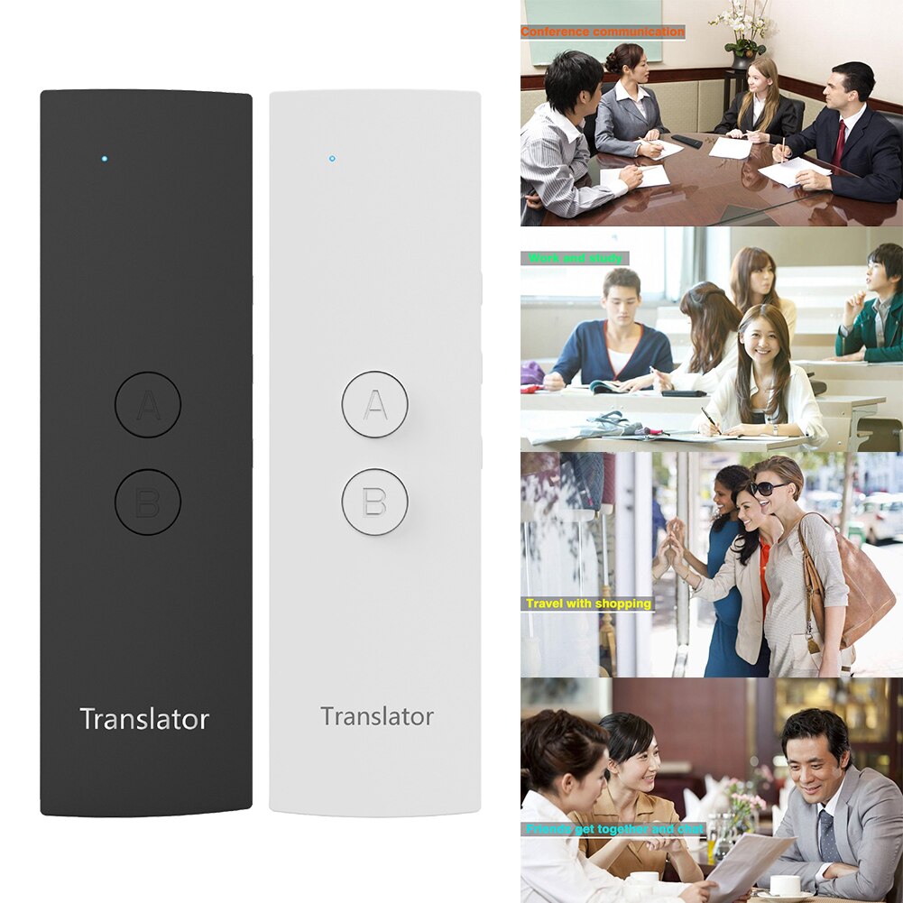 Simultaneous Bluetooth Multi-language Handheld Learning Portable Voice Translator Business Smart Fast Real Time Meeting Wireless