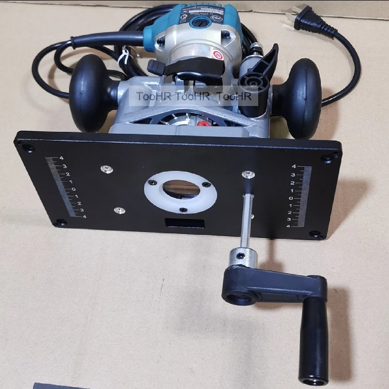 Enrutador de carpintería, elevador, tornillos de reequipamiento para Sierra de mesa, máquina de grabado con tapa, fresadora de madera eléctrica, placa de inserción