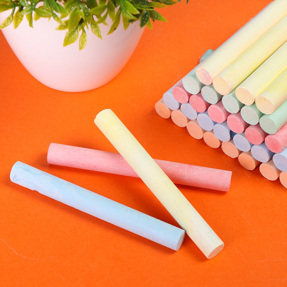 100 stk/eske fantastiske kritt i blandede farger tegning skrivekritt pinner låve skole tavle tegning skrive kritt merke penn verktøy