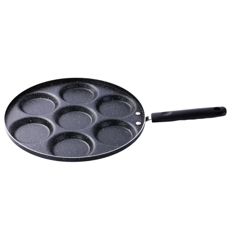 7 Gaten Eieren Frituren Pot Omelet Pan Non-stick Ei Pannenkoek Steak Omelet Pannen Keuken Koken Ontbijt Maker