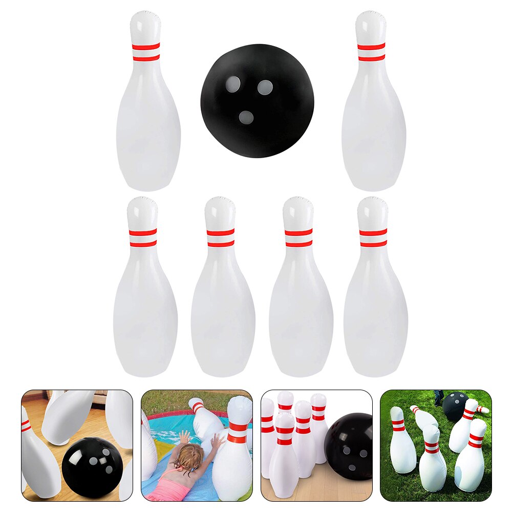 7pcs Inflatable Bowling Games Outdooe Leisure Bowling Ball Game Set