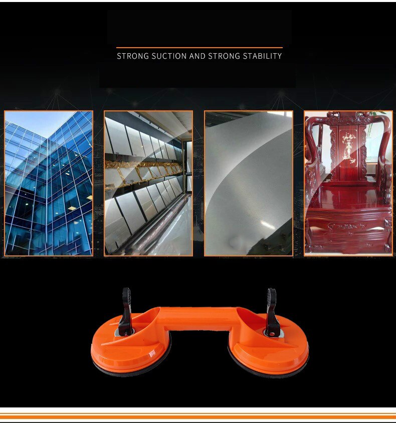 Vacuum Suction Cup Glass Lifter Powerful Glass Tile Carrier Gripper Sucker Plate for Glass Tiles Mirror Granite Lifting Tool