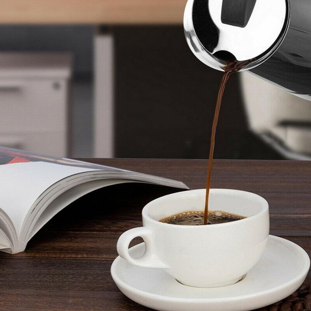 Stainless Steel Coffee Pot Italian Top Moka Pot Espresso Coffee Maker Electric Coffee Pot Induction Cooker Open Flame Universal