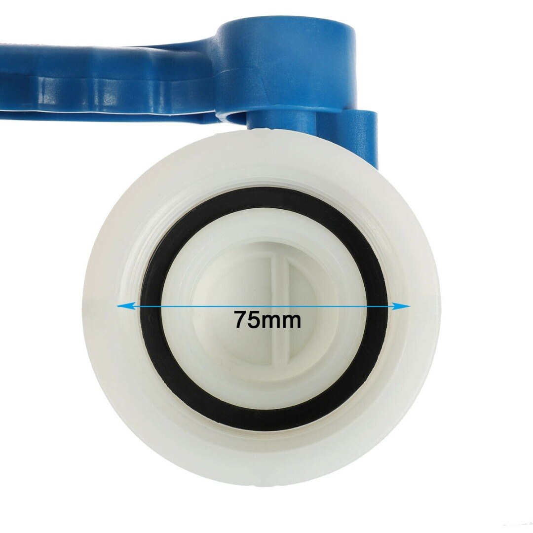 Ibc Tank Adapter Bal Outlet Tap DN40 (62 Mm)/DN50 (75 Mm) om 2 Inch Afvoer Adapter Regenwater Container Plastic Kraanklep: DN50