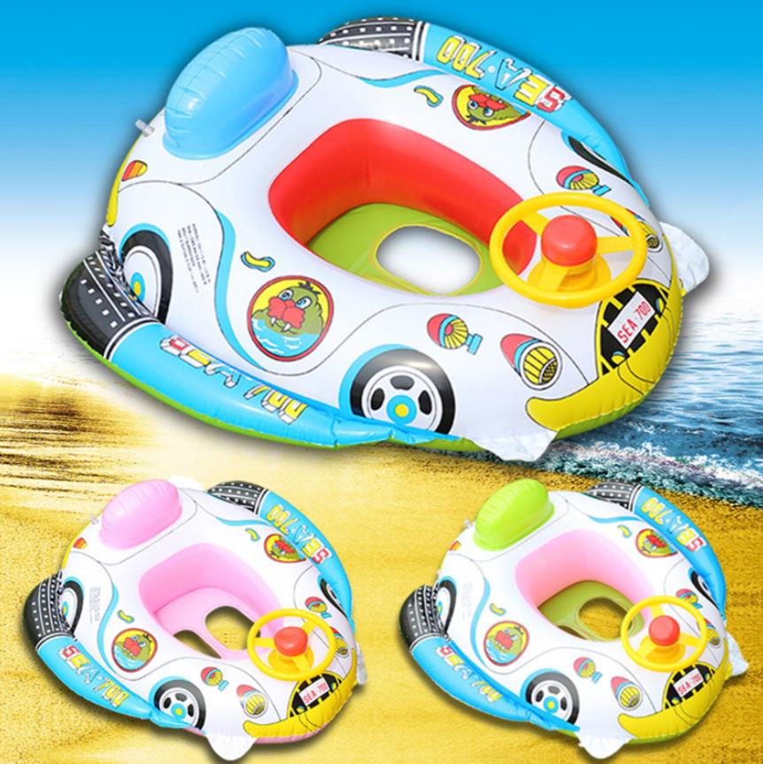 Kinderen Zwemmen Ring Unisex Yacht Shape Leven Ring Opblaasbare Drijvende Seat Met Hoorn Voor Zwembad Water Park