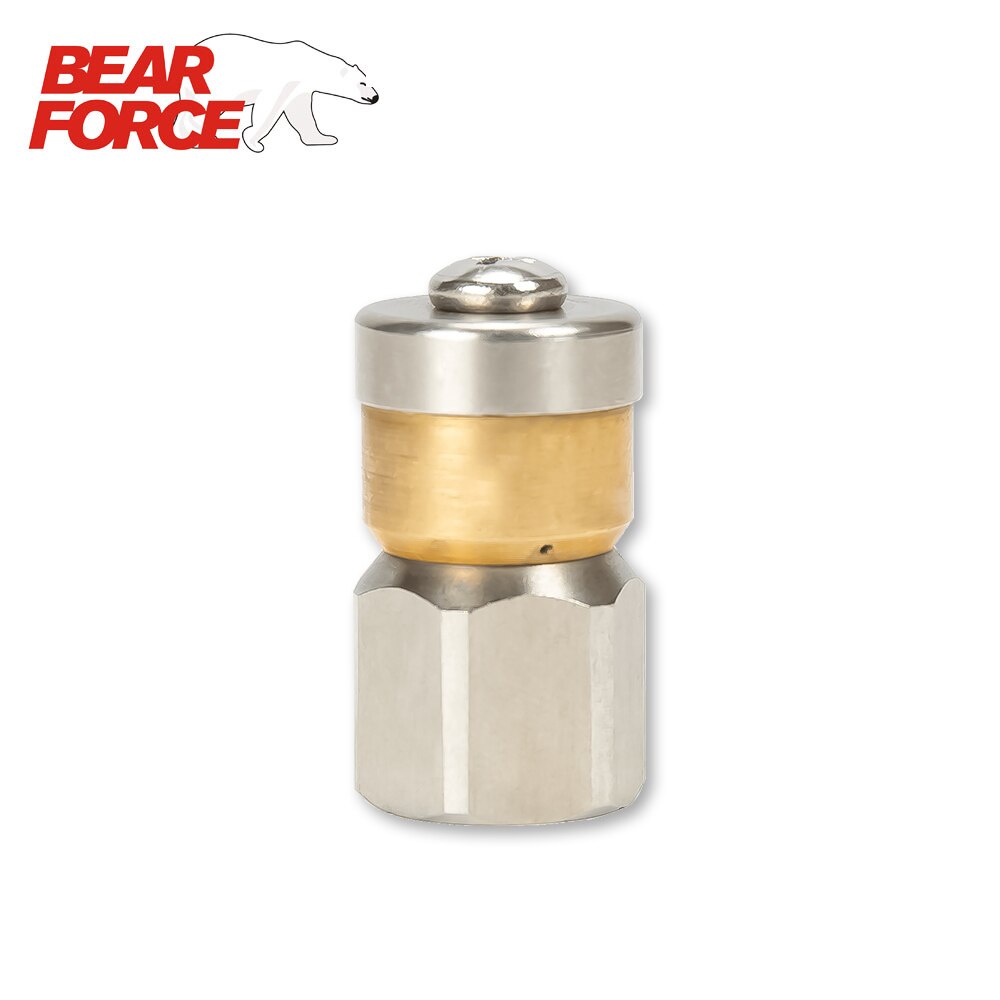 G1/4“ Sewer Drain Rotation Spray Nozzle Pressure Washer Drain Cleaning Nozzle Sewer Pipe Hose Rotating Spinning Jet Nozzle