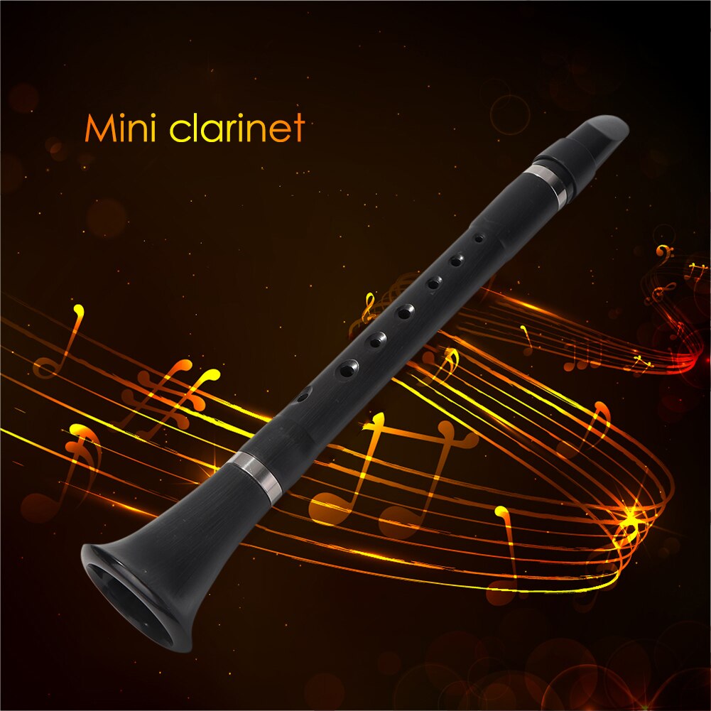 Mini Bb B Flat Clarinet Lightweight Pocket Clarionet Woodwind Instrument with Carrying Bags for Beginners Practice