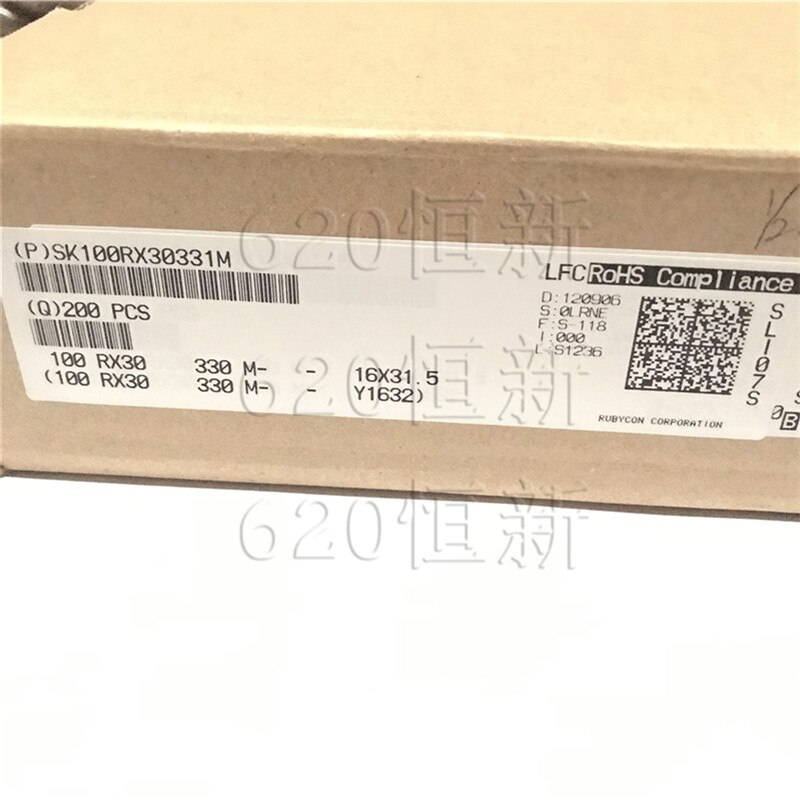 20 Pcs Rubycon RX30 100V330UF 16X31.5 Mm Elektrolytische Condensator Rx30 330 Uf/100 V 130 Graden 330 Uf 100V