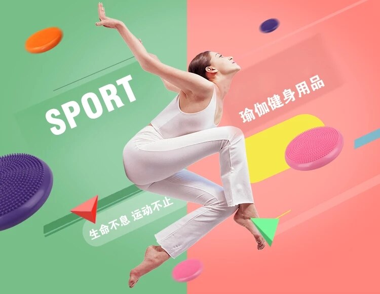 34cm yogabälle, balanceball-massagekissen für fitness, pilates und gymnastik