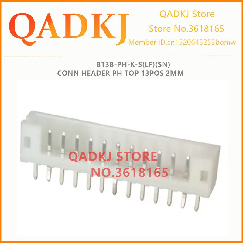 B11B-PH-K-S B12B-PH-K-S B13B-PH-K-S CONN HEADER PH TOP 11 p p p 2 13 12mm NOVO & Original Frete grátis
