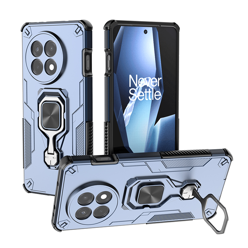 Lensbescherming Kickstand Case voor OnePlus 13 One Plus 13R Cover Ring Stand Magnetische beugel Shell Fundas Coque: Blauw / OnePlus 13