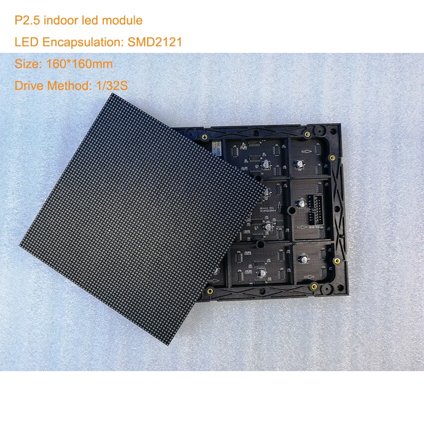 Originele Indoor P2.5 Led Module Smd Full Color 160*160Mm Led Scherm Auto Advertentie Led Panel Flexibele Display pantalla Led