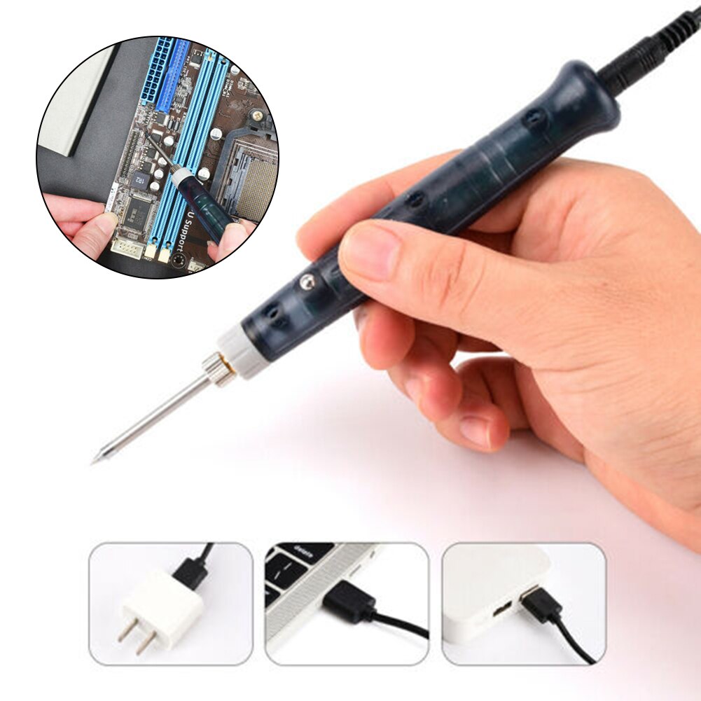 8W Portable USB Powered Soldering Iron Pen Kit Adjustable Temperature Soldering Iron Pen Welding Tool With Stand Electric