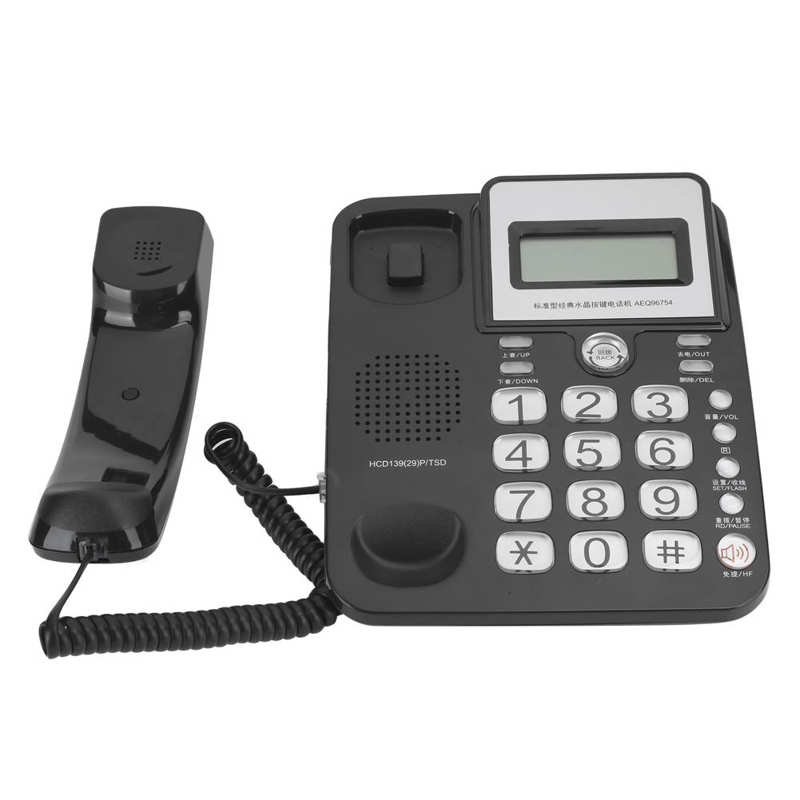 AEQ96754 Large Button Desk Phone ID Caller Single Wired Corded Telephone for Home Office ID Caller Telephone
