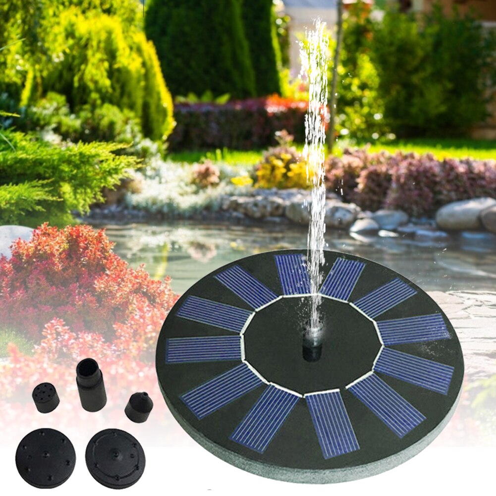 3.7V-10V /1.2W-3.5W Solar Fountain Floating Fountain Swimming Pool Water Pump Solar Panel LED Colorful Lights Shower Fountain