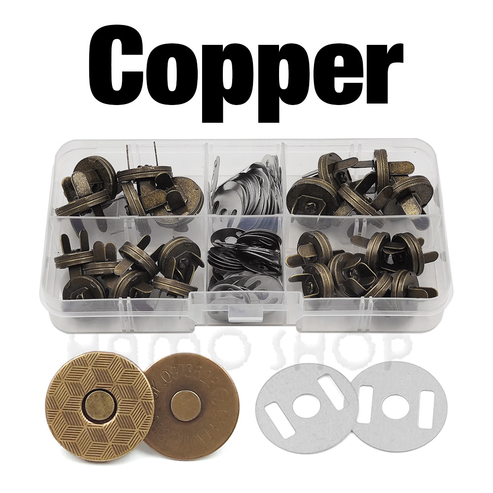 20 zestawów/partia 10mm-18mm guziki magnetyczne torby zapięcie zatrzaski magnes automatyczna adsorpcja cienki portfel przycisk DIY krawiectwo z pudełkiem: 3 # / Antyczne srebro