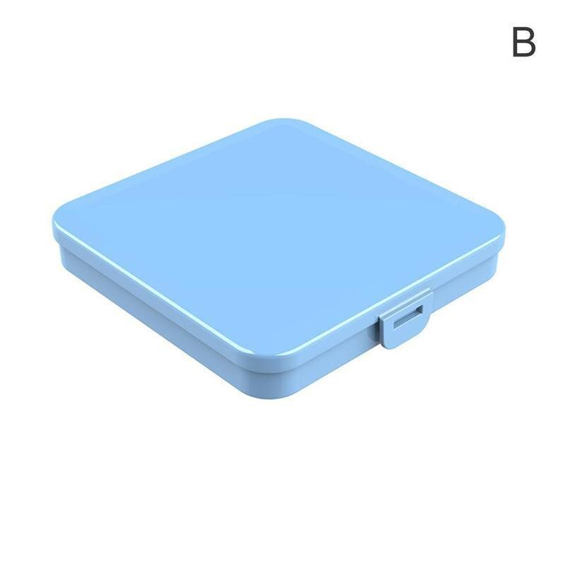 1Pc Bespaart Box Maskers Houder Doos Maskers Besparen Opslag Vochtbestendige Stofdicht Draagbare Plastic Cover Voor Wegwerp Bespaart doos Maskers: Blue