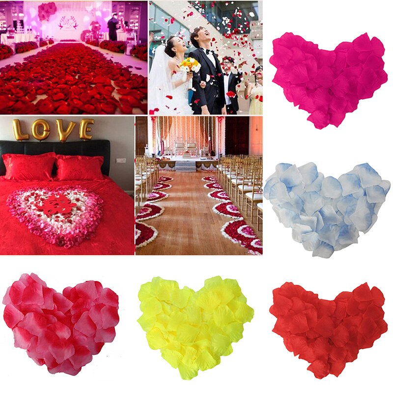 1000Pcs Rose Petals Wedding Party Table Decoreration Floral Vase Flower Confetti
