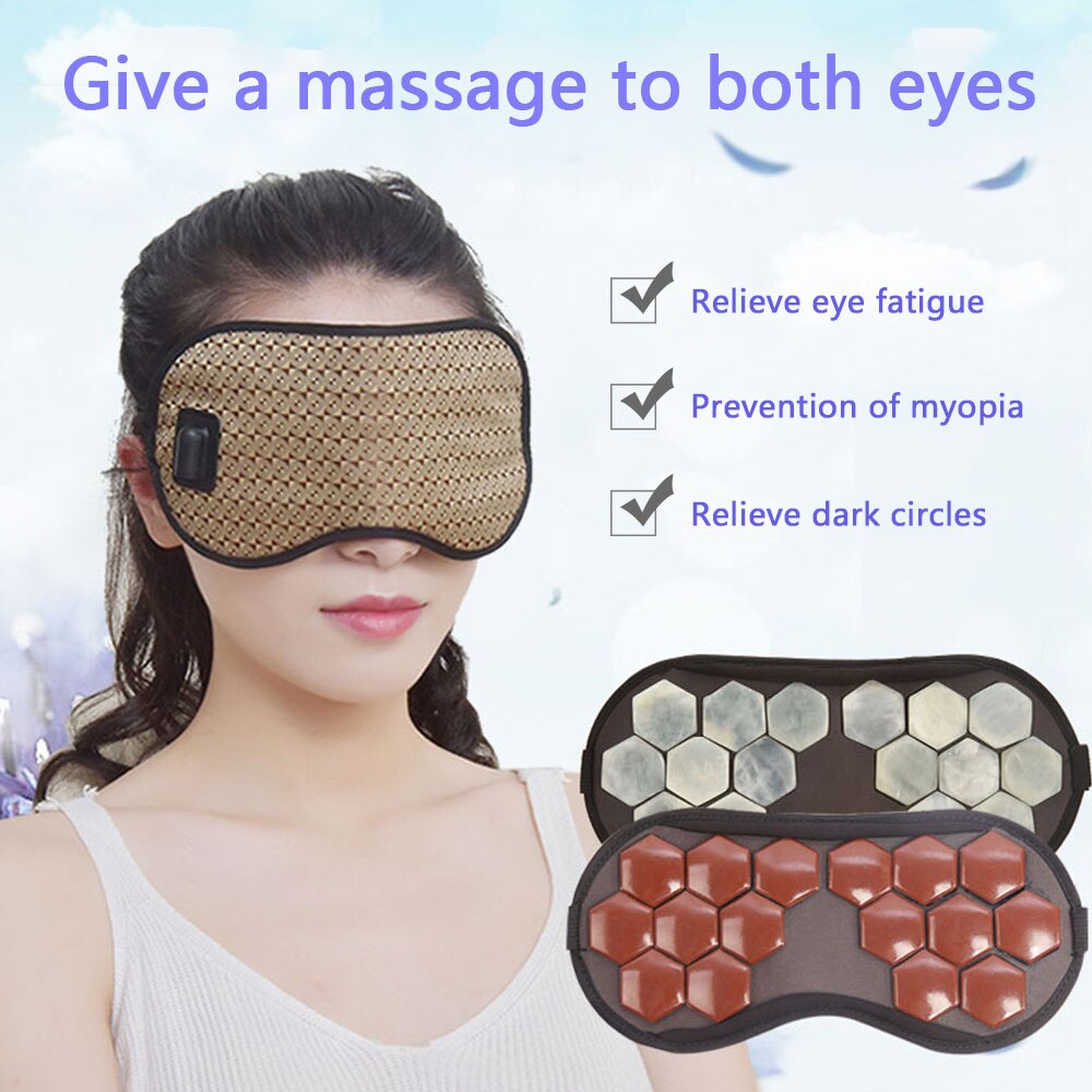 Masque pour les yeux à la Tourmaline germanium, jade, thérapie magnétique, santé, ombrage, masque pour le sommeil