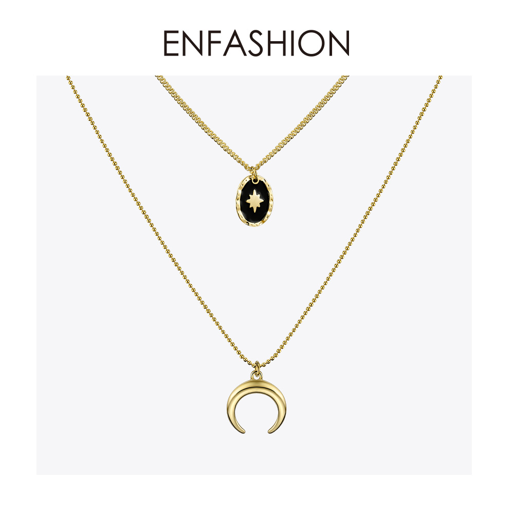 Enfashion Multi Layer Collier Voor Vrouwen Vintage Goud Kleur Lange Bohemian Choker Kettingen Sieraden P193008