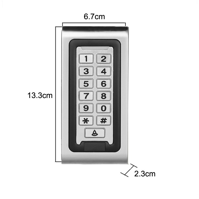 125KHz Rfid Door Access Control System Waterproof Metal Keypad Proximity Card Standalone 2000 Users