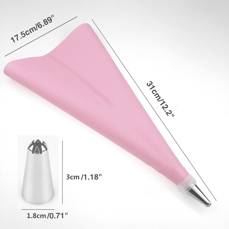 Silicone Forms Icing Piping Nozzles Pastry Bag Pastry Bakeware Baking Tools Fancy Cake Mold Cake Decorating Tools 3/8/14/18pcs: 14pcs pink