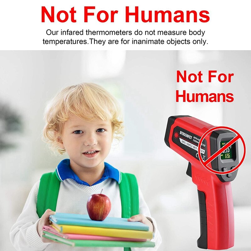 Infrared Thermometer Non-Contact Digital LCD Display Handheld Temperature Checker For Cooking BBQ Oven Industry