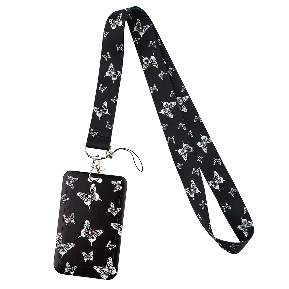 CB1194 Smycze motylkowe Brelok do kluczy DIY Paski do telefonów komórkowych Uchwyt na identyfikator USB Brelok do kluczy Wisząca lina Akcesoria do telefonów: Rose red