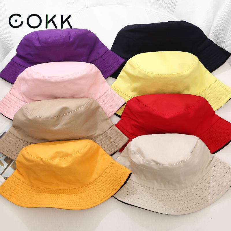 Cokk sommer sammenleggbar bøtte lue unisex kvinner utendørs solkrem bomull fiske jakt cap herre servant chapeau solbeskyttelse hatter
