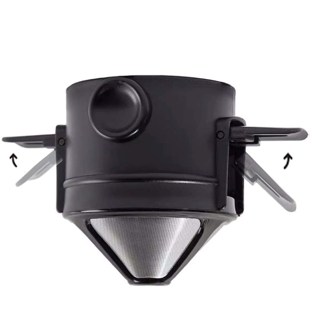 Kahvinsuodatin kaada tiputuskartion päälle kokoontaitettava paperiton uudelleenkäytettävä minikannettava kahvinkeitin kotitalouksien toimistoreppuihin