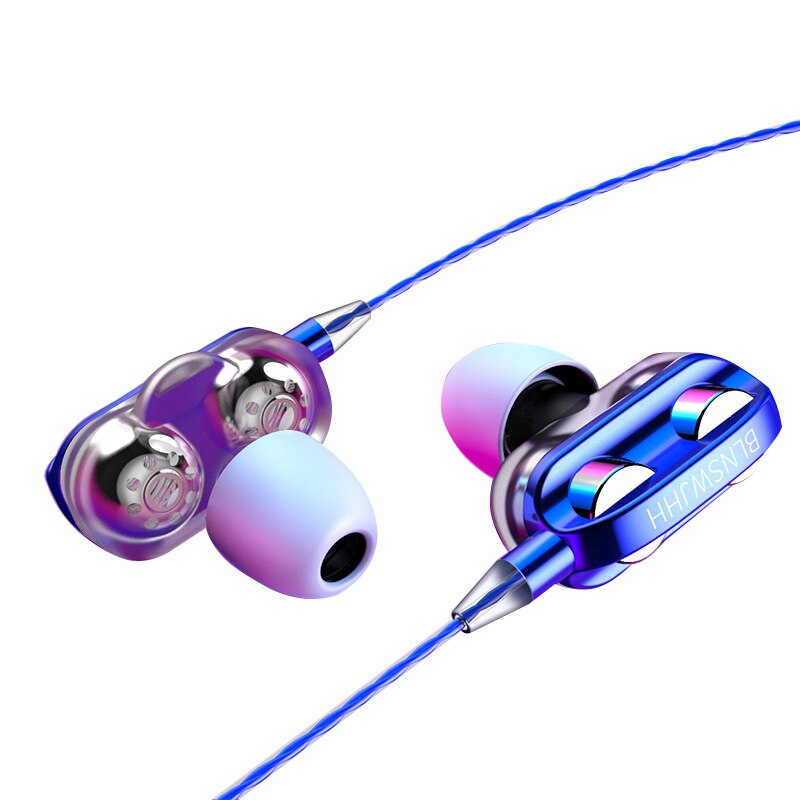 HIFI In-Ear Wired Earphone 3.5mm Earbuds Earphones Music Sport Gaming Headset With mic For IPhone Xiaomi Samsung Huawei Stereo: 04 blue