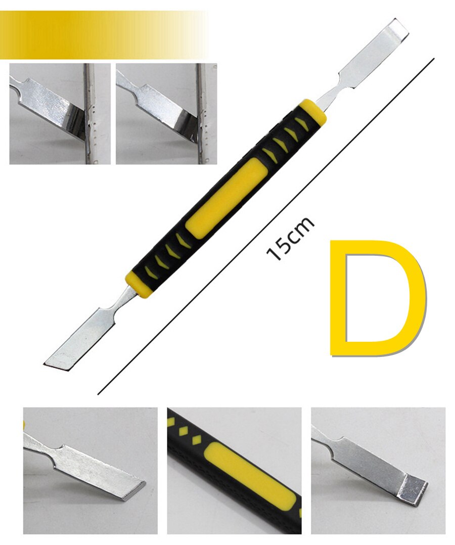 6Pcs Dual Heads Metal Spudger Koevoet Handgereedschap Set Demontage Voor Mobiele Telefoon Notebook Koevoet Prying Opening Repair Tool kit: Style D