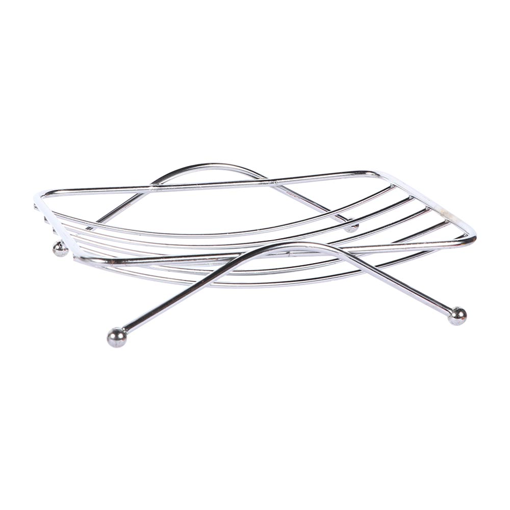 Stainless Steel Soap Dish Bathroom Storage Soap Rack Plate Box Container Wall Storage Rack Holder: 2(Stainless Steel)