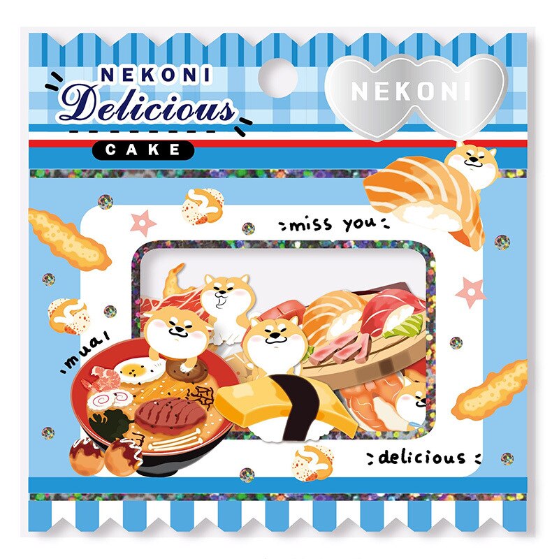 Söpöt japanilaiset astiatarrat scrapbookingiin japanilaiset ruoat roskakirjapäiväkirja tarra tee itse harrastus sisustus askartelutarvikkeet paperitavarat: Sushia