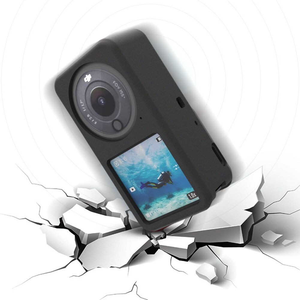 Weiche silikonhülle für dji action 2, schutzhülle, rahmenabdeckung, schwarz, blau, rot, staubdicht, zubehör für action-kameras