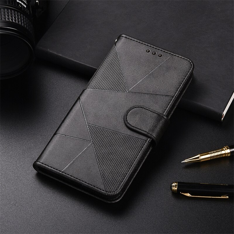 Etui do Samsung Galaxy A03 etui z klapką skórzane etui na karty skóra ochronna do Samsung A03 A 03 okładka książki Funda: S1-Black