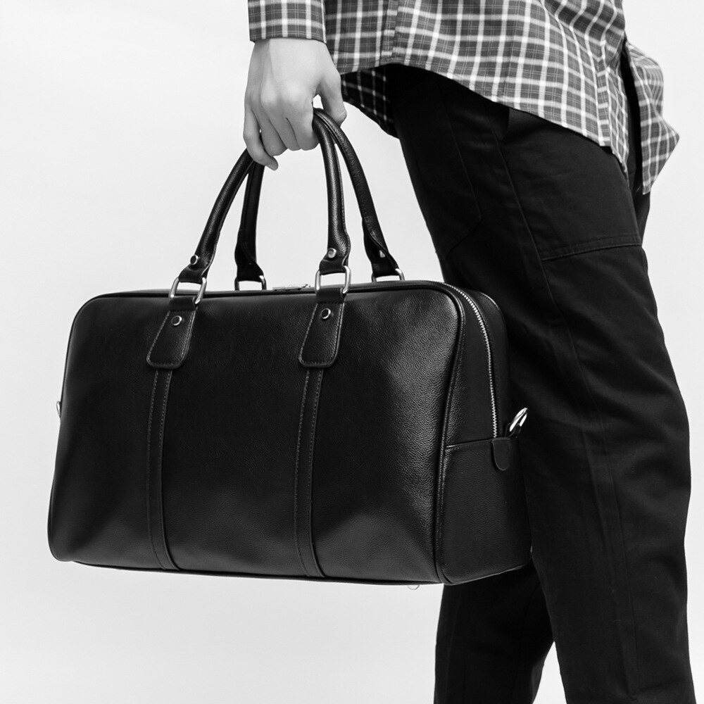 Waterproof Travel Bag Men Black Business Handbag Top Leather Big Capacity Travel Duffle Tote Casual Male Crossbody Bags