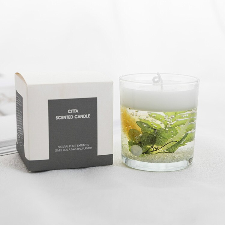 Ewige Leben Blume Duft Kerzen für Mädchen Kreative Souvenir Glas Tassen Gel Wachs Blume in Kerze
