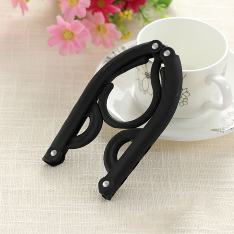 Cintre pliable de voyage multifonction | Support de séchage Portable en plastique, magique, couleur unie, permettant de gagner de l'espace, fournitures de voyage: Black